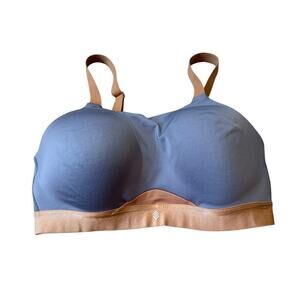 THIRDLOVE Adjustable Sports Bra size 38F, Blue & Tan
